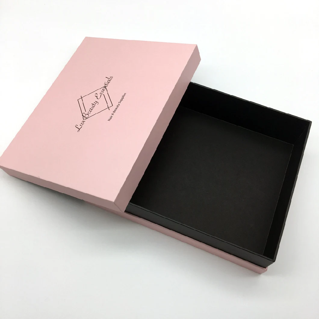 Custom Pink Pardboard Luxury Gift Packaging Hair Extension Jewelry Gift Box