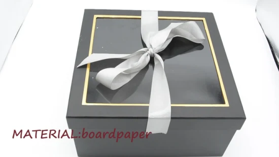 Cajas de regalo de la caja del cajón de la caja de empaquetado del negro del estampado en caliente del logotipo de encargo de lujo