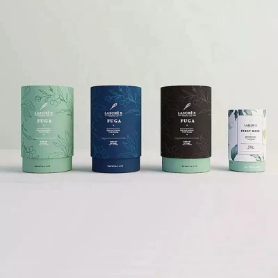 Caja de embalaje de tubo de papel de regalo de cajas redondas de vela de cartón de cartón de cilindro impreso personalizado para Perfume